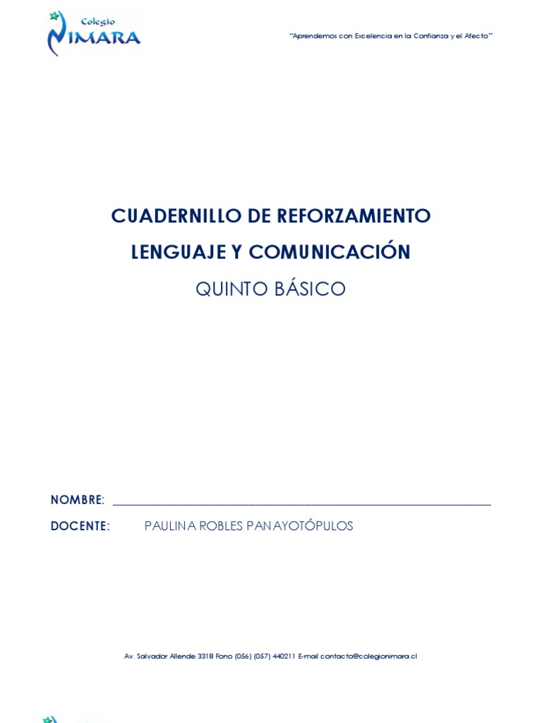 Lenguaje 5 | PDF | Artes del Lenguaje y Comunicación | Hogar ...