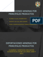 Exportaciones Mineras Por Principales Productos