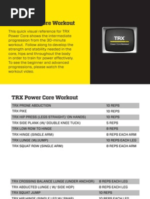 Trx Power Core Workout Download Pdf Kettlebell