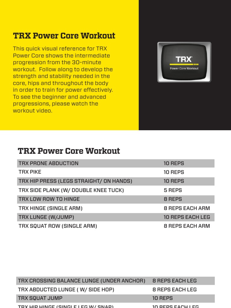 TRX Power Core Workout Download PDF | PDF | Kettlebell