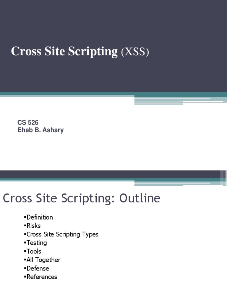 Cross Site Scripting (XSS).ppt | Websites | Secure Communication
