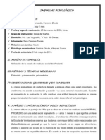 Informe psicológico niña 5 años Vineland