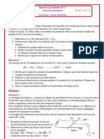 Devoir À La Maison #1: Chimie: Exercice 1