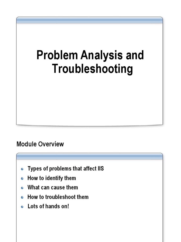 IIS Troubleshooting Guide with AuthDiag | PDF | Troubleshooting | Debugging