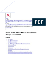 Modul BMM 3103 Pentaksiran Bahasa Melayu Sek Rendah