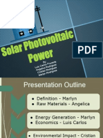 Period 4 Solar Voltaic Power Presentation Angelica Marlyn Luis Carlos Crisitan 2013