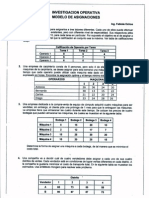 Inve Tigacion Operativa A Ignaciones: Ii'Iodelo de