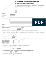 Cuestionario Condiciones Salud Osteomuscular