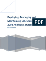 Course 10063 - Deploying, Managing and Maintaining SQL Server 2008 Analysis Services