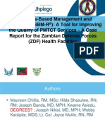 Standards-Based Management and Recognition (SBM-R®) : A Tool For Improving The Quality of PMTCT Services - A Case Report For The Zambian Defense Forces (ZDF) Health Facilities