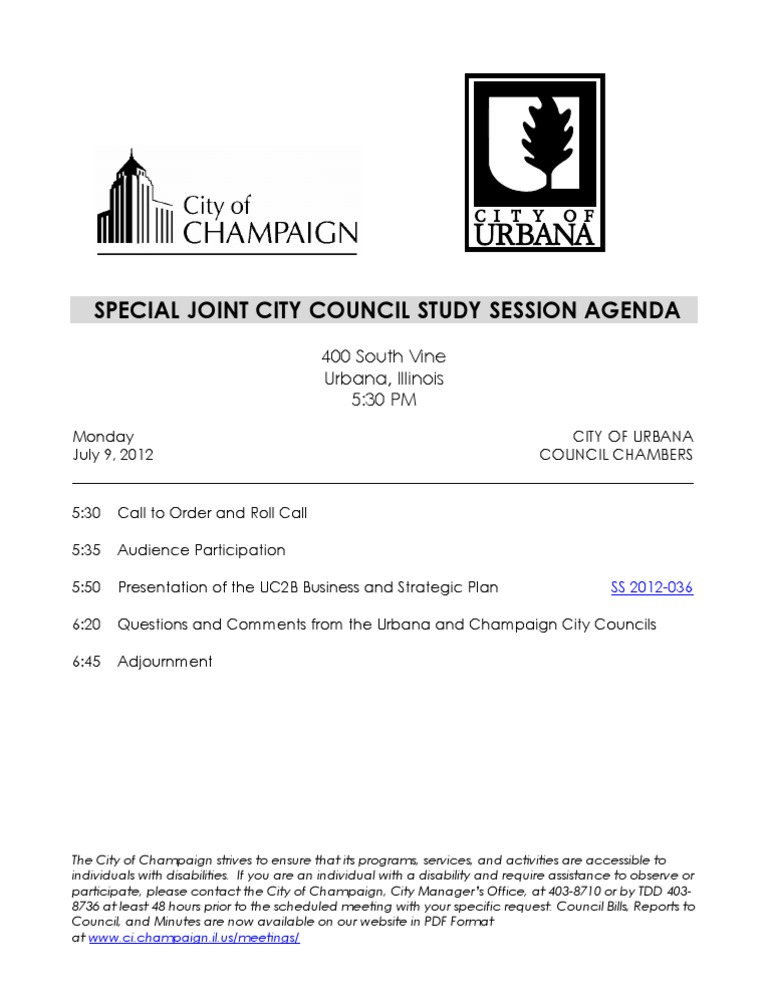 2012 07 09 Special Joint Council Study Session Agenda Pdf