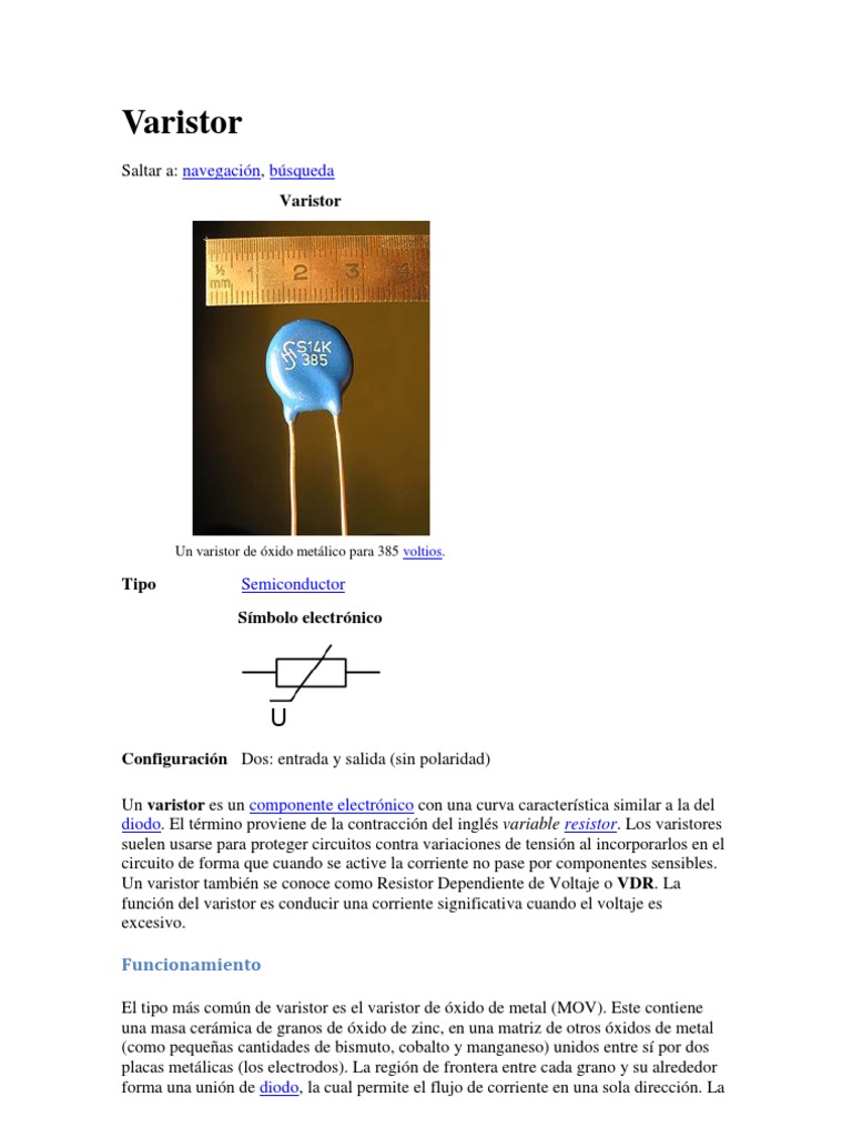 Varistor.docx Electricidad