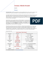 German English False Cognates