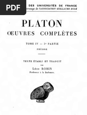 Platon Phedre Edition Leon Robin Platon Le Banquet Platon