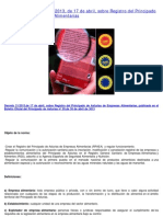 Decreto 21/2013, de 17 de Abril, Sobre Registro Del Principado de Asturias de Empresas Alimentarias. Resumen