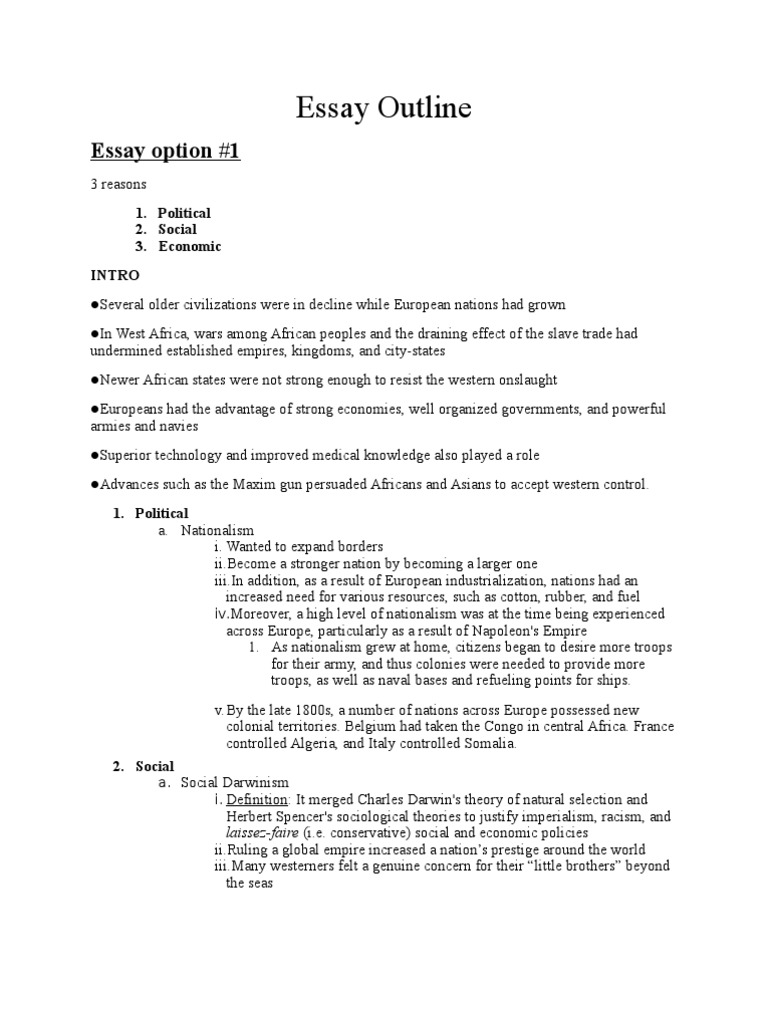 Imperialism introduction essay image