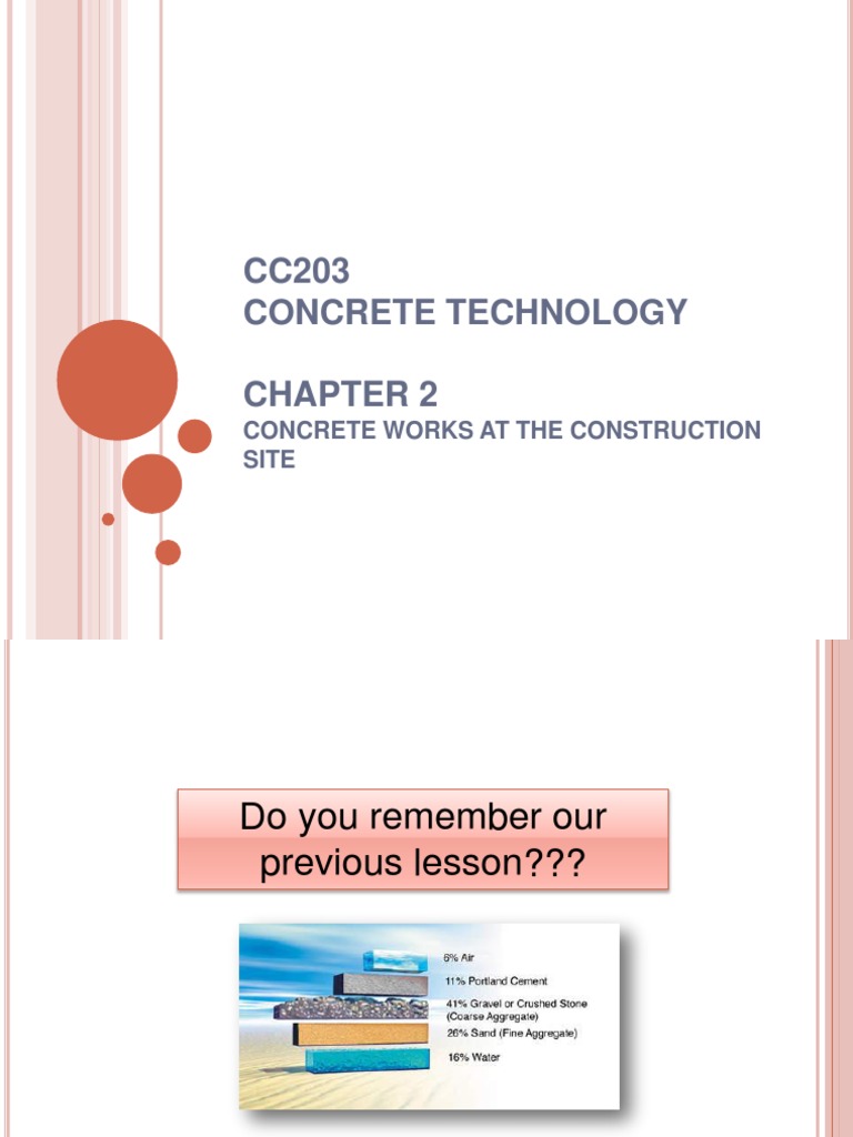 Concrete Works and Technology Overview | PDF | Concrete | Building ...