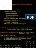 Analytic Comparisons & Trend Analyses