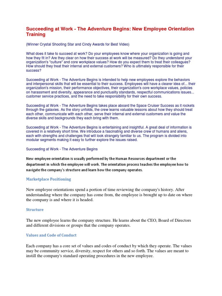New Employee Orientation Guide | PDF | Diversity (Business ...
