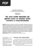 Artigo Sobre Masculinidades e Feminismo - Benedito Medrado e Jorge Lyra