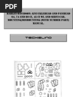 Harley-Davidson: Knucklehead and Panhead 64, 74 and 80 Ci, 45 Ci WL and Servi-Car. Mounting/dismounting (With Part Number) Manual.