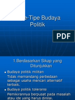 Tipe-Tipe Budaya Politik