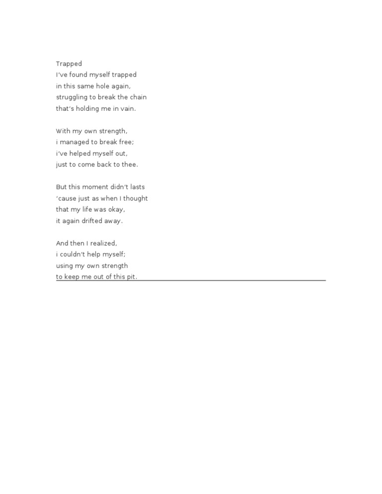 Trapped | PDF | Religion & Spirituality | Poetry