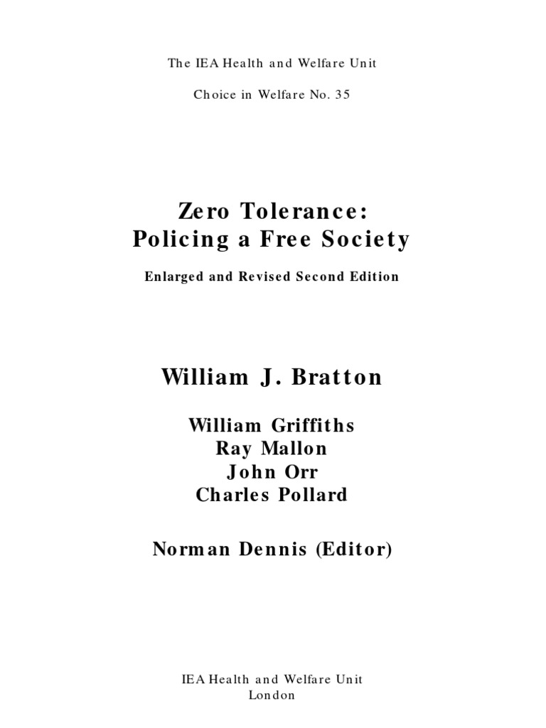 Zero Tolerance Policing Bratton | PDF | Police | Crime & Violence