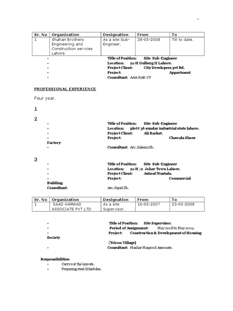 Civil Engineer with Site Experience | PDF