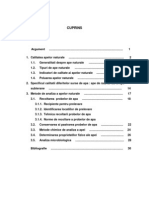 CUPRINS Recoltarea Probelor de Apa in Vederea Analizei Fizico Chimice Si Microbiologice A Apelor Naturale