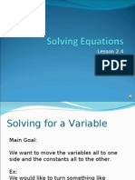 Solving Equations