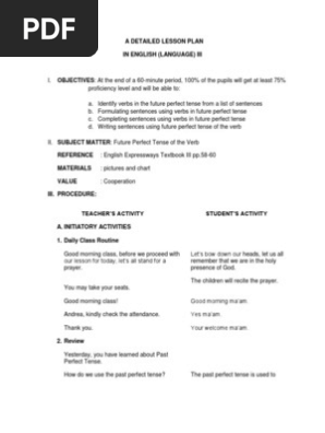 A Detailed Lesson Plan in English III-Arlenefinal