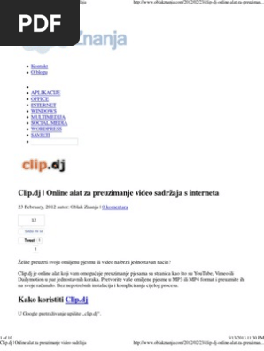 Clip Dj Online Alat Za Preuzimanje Video Sadrzaja