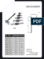 Tubular Inside Micrometer: Code Range Extension Rods Travel of Micrometer Head