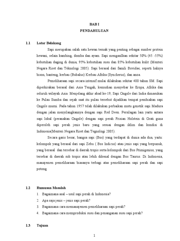 Sapi Perah | PDF