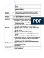 Lesson Plan,Worksheet&Performance Standard
