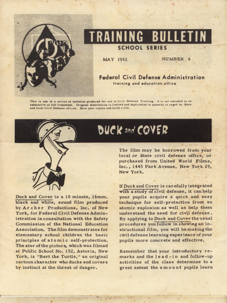 Duck and Cover Teaching Guide (1952)