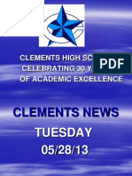 Clements High School Celebrating 30 Years of Academic Excellence