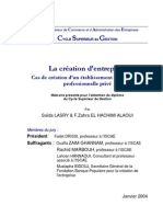 La Création D - Entreprise. Cas de Création D - Un Établissement de Formation Professionnelle Privé