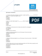 In The News: BBC Learning English Quiznet