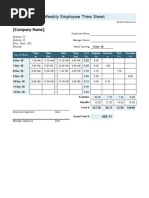 Employee Timesheet With Breaks