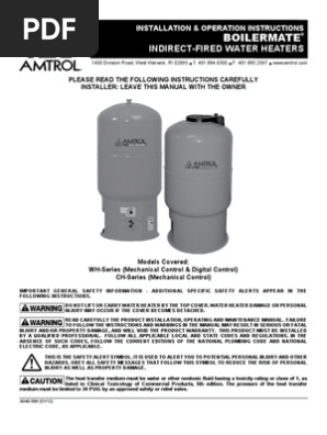 Boilermate Manual | PDF | Water Heating | Hvac