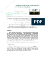 Statistical Methods To Optimize Process Parameters To Minimmize