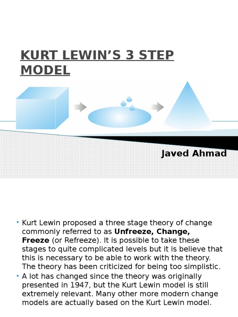 Kurt Lewin's 3-Step Change Model Explained | PDF | Career & Growth