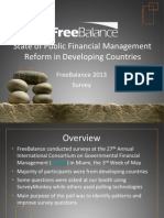 State of Public Financial Management Reform in Developing Countries