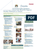 Competency-Based Training in Basic Emergency Obstetric and Newborn Care (BEmONC) Improves Porvers' Performance in Tanzania (Poster Version)