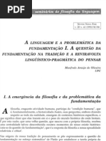 A LINGUGAEM E A PROBLEMATICA DA FUNDAMENTAÇÃO