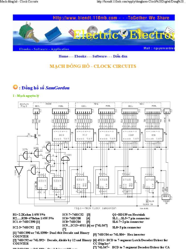 Clock Circuit Schematics | PDF