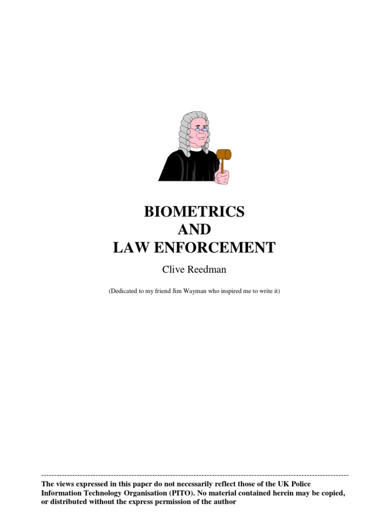Biometrics and Law Enforcement | PDF | Fingerprint | Biometrics