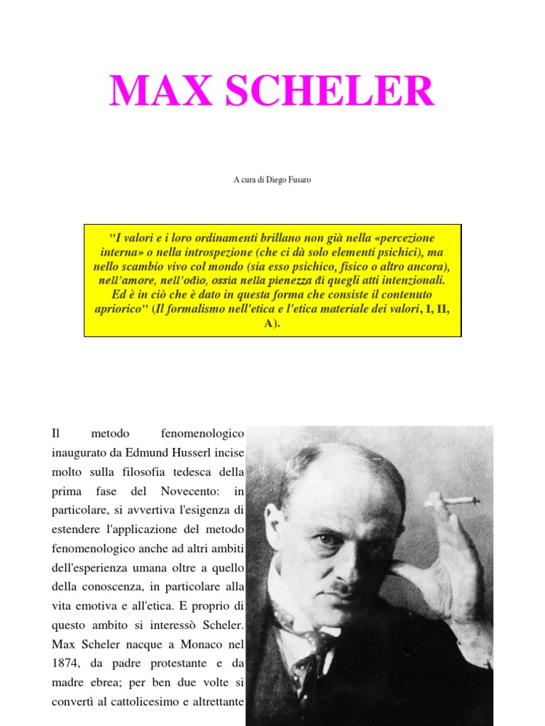 Max Scheler | PDF